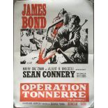 Two James Bond movie posters comprising a 1960s Fr