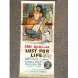 Two film posters comprising a 1956 'Lust For Life'
