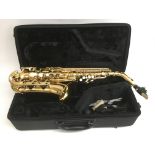 A cased Yamaha YAS 280 saxophone, as new with acce