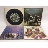 Four prog rock LPs comprising 'Tago Mago' by Can i