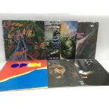 Seven prog rock / psych LPs by various artists inc