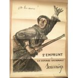 A WW1 E Emprunt French National Defence poster, ap