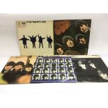 Five early UK pressings of LPs by The Beatles comp