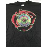 A collection of tour t shirts, various artists, si