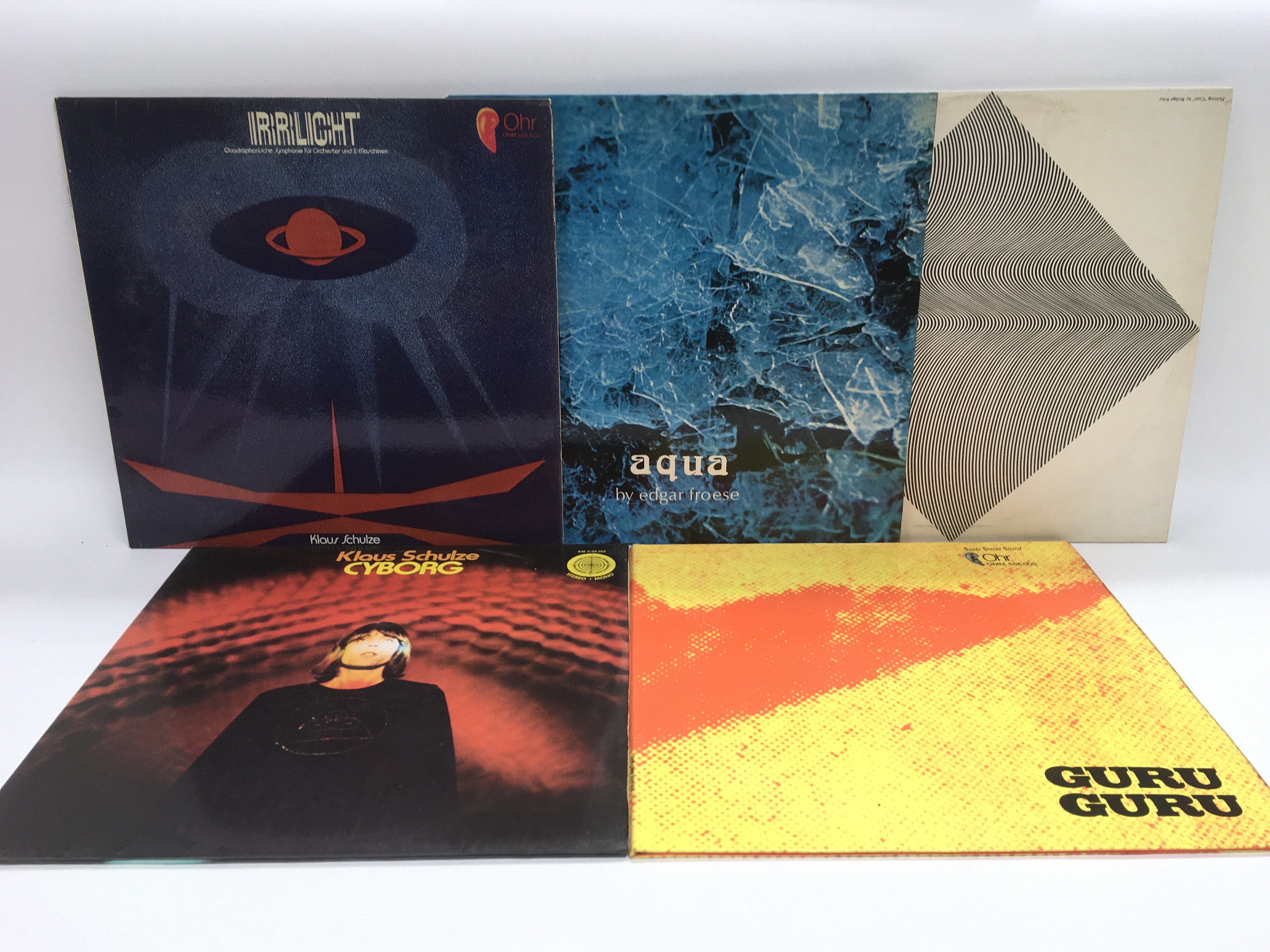 Five Krautrock LPs by various artists comprising F