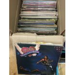 Two boxes of LPs and 7 inch singles by various art
