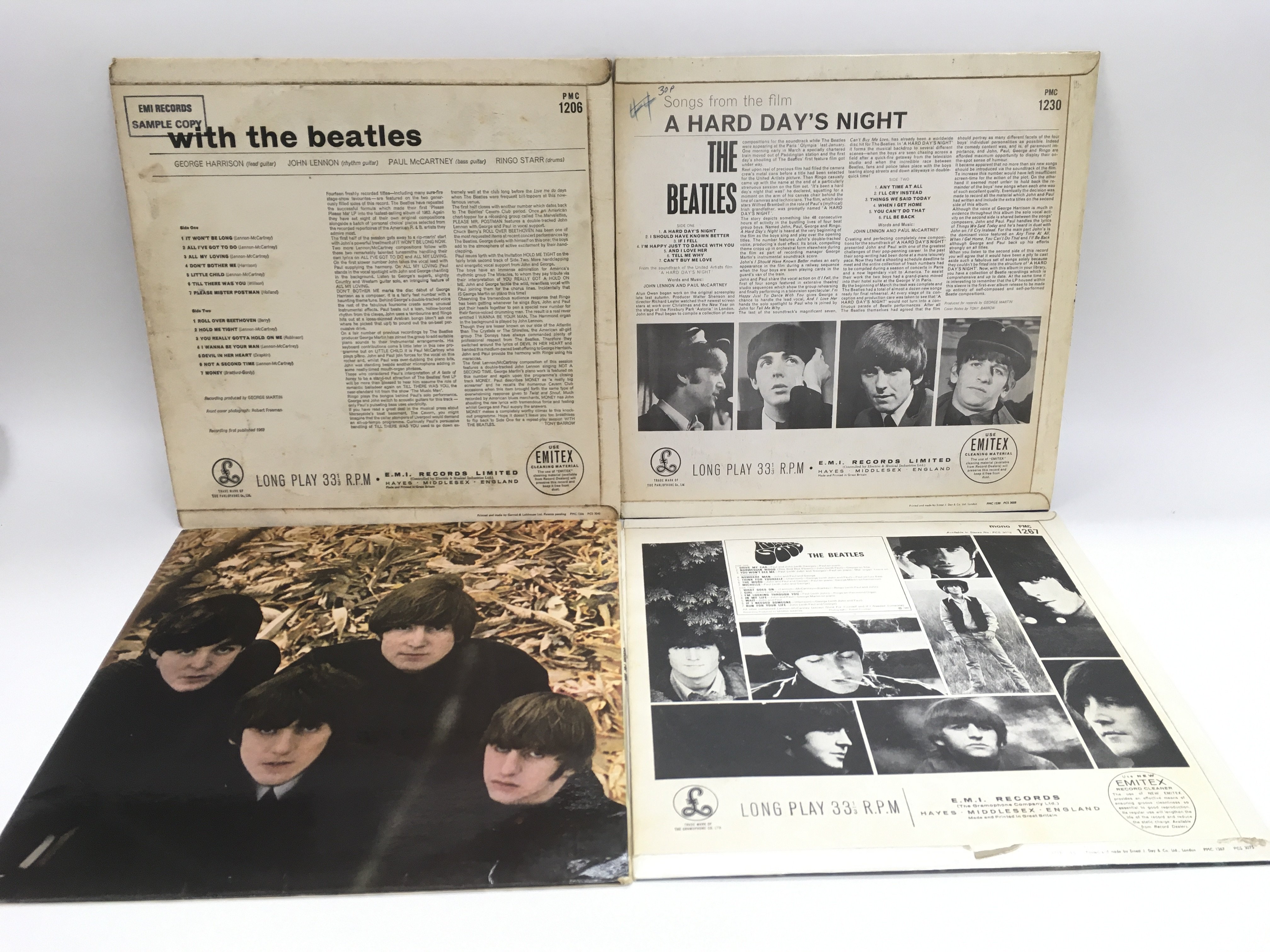 Four early UK issue Beatles LPs comprising 'With T - Image 2 of 2