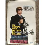 A 1967 Belgian film poster for 'The Billion Dollar