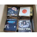 A box of approx 200 plus 7 inch singles and EPs by