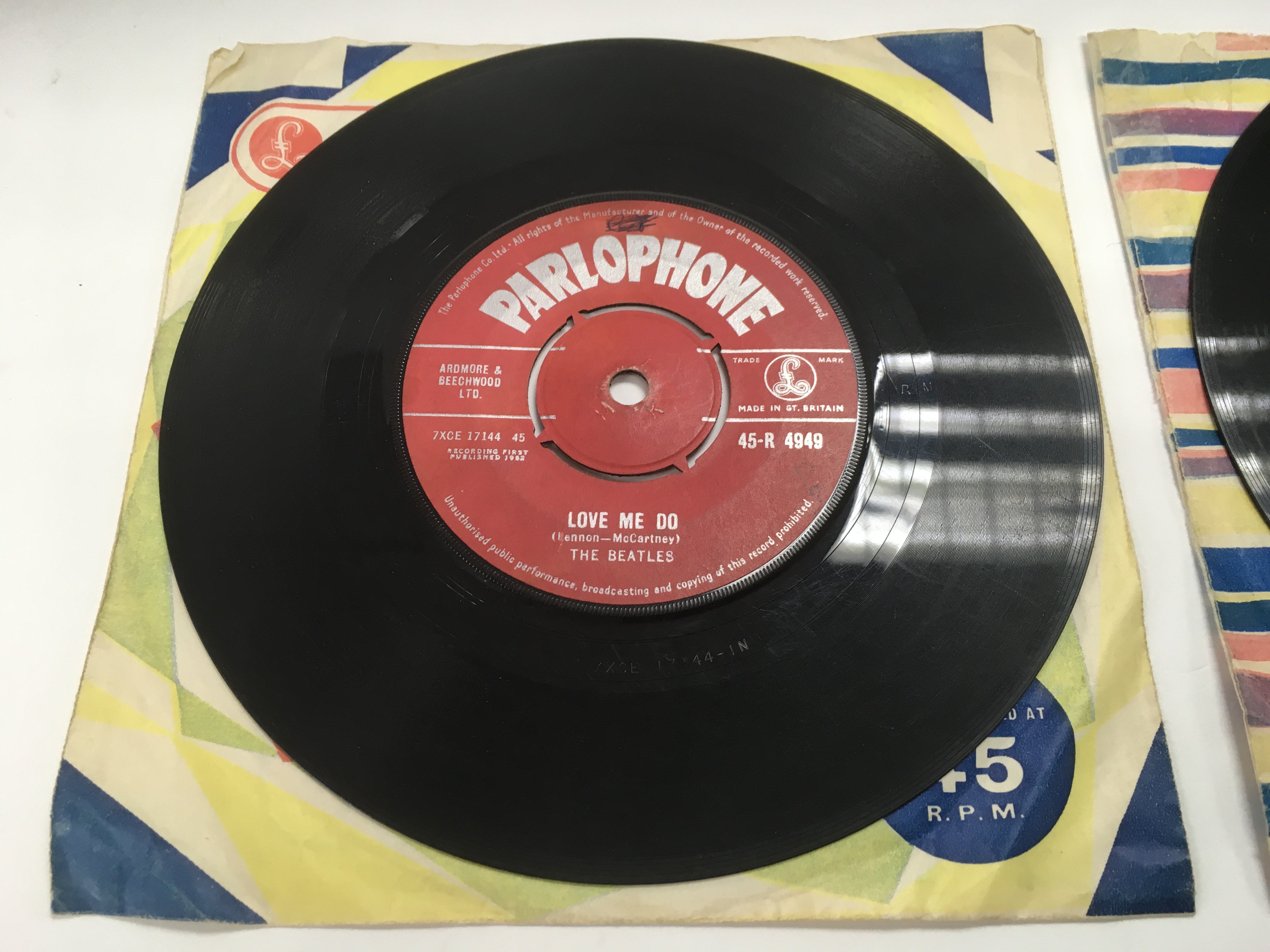 Two early UK issues of The Beatles single 'Love Me - Image 3 of 6