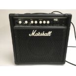 A Marshall MB15 guitar amplifier.