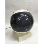 A retro JVC Videosphere 'space helmet' TV.