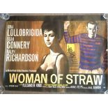 A 1964 UK quad poster for 'Woman Of Straw', approx