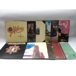 A collection of Melanie LPs and 12 inch singles.