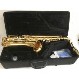 A cased Yamaha YTS 280 tenor saxophone, as new in