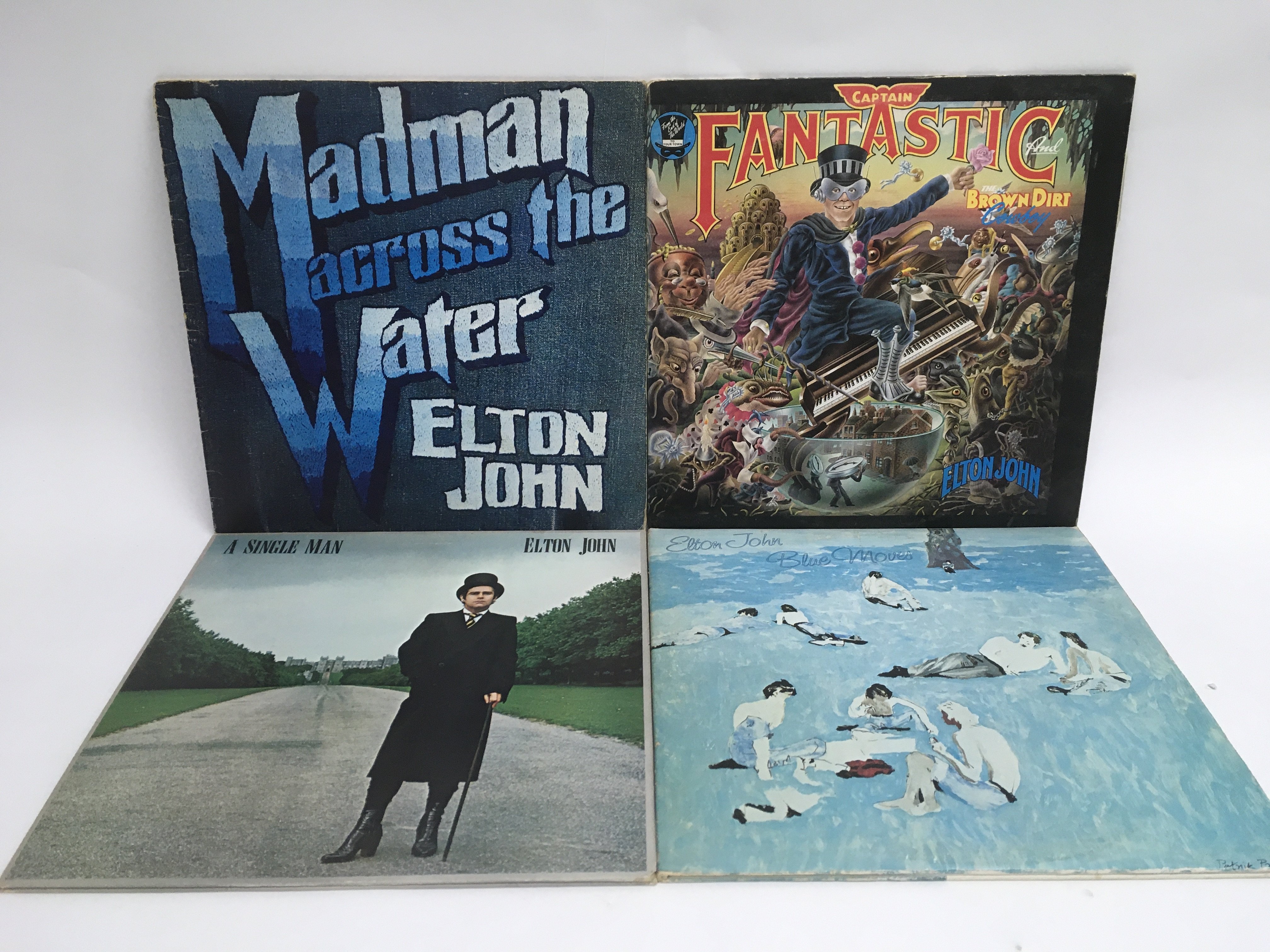 Four Elton John LPs including 'Captain Fantastic',