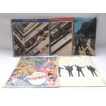 Five Beatles LPs including an early pressing of 'A