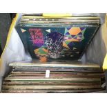 Two bags of LPs and 12 inch singles by various art