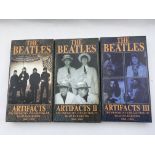 Three Beatles 'Artifacts' long box CD sets, some w