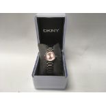 A boxed ladies DKNY wrist watch