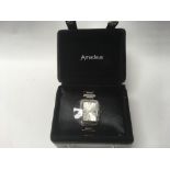 A boxed gents Amadeus chronograph wrist watch