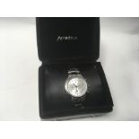 A boxed gent's Amadeus chronograph wrist watch