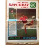 69/70 Ireland v Scotland Saturday Night Newspaper: Match report included for the Ireland v