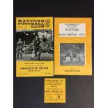 68/69 Watford v Manchester United Football Memorabilia: Includes official and pirate programme