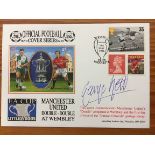 George Best Signed Manchester United FDC: Dawn Covers produced with George Best stamp. Signed by