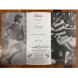 Best + Marsh Signed Dinner Menu: A Sporting Luncheon Menu with George Best, Rodney Marsh and Wilf