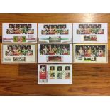 George Best Benham First Day Covers: Football Heroes stamps. All covers have George Best stamps (7)