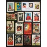 George Best Football Trade Cards: Stickers and cigarette cards from various makers. (16)
