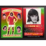 George Best Jim Hossack Football Postcard: All Time Greats. Picture shows front and back of the