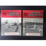 63/64 Barnsley v Manchester United Football Programmes: FA Cup 5th Round match with two different