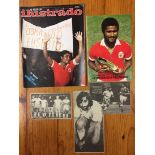 Eusebio Testimonial Football Memorabilia: Programme, brochure and pictures. Programme dated 25 9