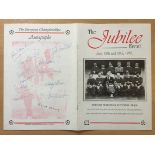 Manchester United 1968 European Cup Winners Signed Dinner Menu: 25th Anniversary dinner in Dublin.