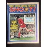 George Best Signed Rare Magazine: 23rd August 1969 the second ever issue of Shoot Magazine. George