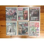 2005 Newspapers Relating To George Bests Death + Funeral: All different newspapers. Lot 11. (6)