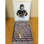 Ben Sherman George Best Limited Edition Boxed Shirt: Red and blue portrait shirt unused in