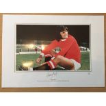 George Best Signed Limited Edition Manchester United Print: Produced by Into Football Ltd. Print