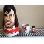 2007 Russian Doll Of George Best: Egg cup featuring George Best with a painted bust of George Best.
