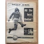 68/69 Manchester United v Estudiantes Football Newspaper: Features George Best on cover of the