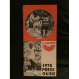 LA Aztecs 1978 Football Press Guide: Depicts Aztecs player George Best on the cover.