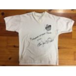 Pele Santos Signed Football Shirt: Personally signed by Pele with the words Good wishes to the