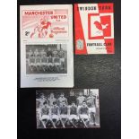 1964 FA Youth Cup Final Manchester United v Swindon Town Football Programmes: Both legs of the final