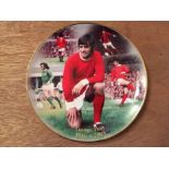 George Best Commerorative Football Plate: Compton and Woodhouse Ltd Fine Porcelain Collectors Plate.