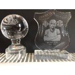 George Best 2006 Tyrone Crystal Plaque + Ball: George Best 1946 – 2005 plus Tyrone Crystal Football.