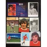 George Best Football Postcatrds: Various postcards. (8)