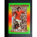 George Best Signed Jim Hossack Limited Edition Trade Card: Footballs Finest. Action shot