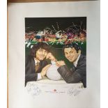 Best + Giggs Limited Edition Signed Print: Issued by reputable Beckett Studio Manchester. Named Back